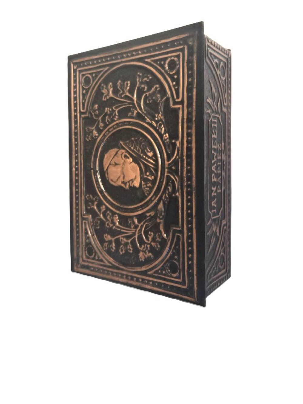 Vintage Polish Embossed Copper Box Jean Paul II Catholic Christian Memorabilia